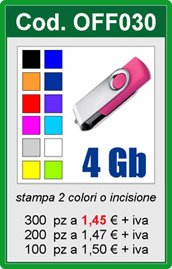 Memoria 4 Gb Usb  (+0,40 SIAE)